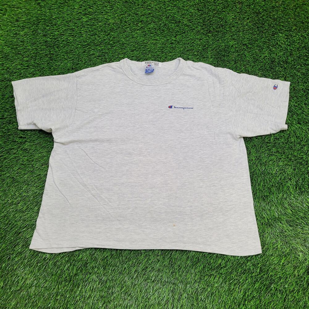 Vintage Y2K Champion Shirt Womens 2XL 26x26 Boxy Gray